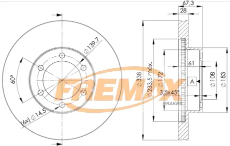 Диск тормозной передний Fremax BD-2918 FREMAX BD2918