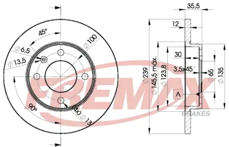 Диск тормозной FREMAX BD3300