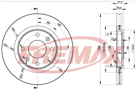 Диск тормозной FREMAX BD4697