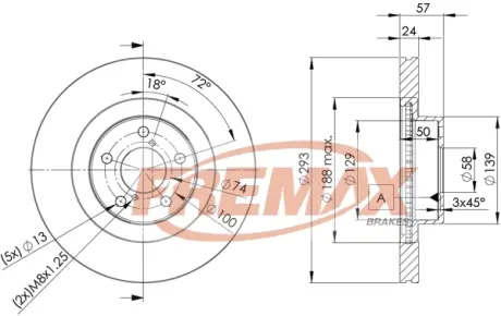 Диск тормозной передний Fremax BD-4702 FREMAX BD4702