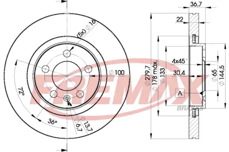 Диск тормозной FREMAX BD5603