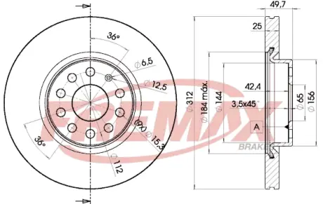Диск тормозной передний Fremax BD-5618 FREMAX BD5618