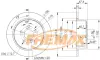 Диск тормозной задний Fremax BD-7033 FREMAX BD7033 (фото 1)