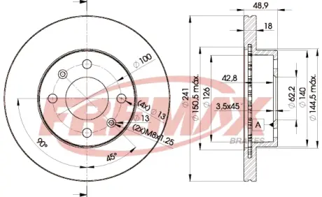 Диск тормозной передний Fremax BD-7500 FREMAX BD7500