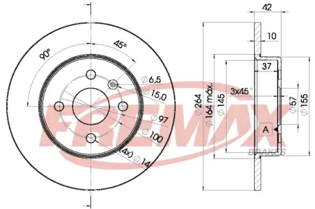 Диск тормозной FREMAX BD9116