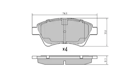 Колодки дискового тормоза FREMAX FBP1281