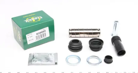 Ремкомплект супорта (переднього) Peugeot 106 II 97- (d=45mm) (+поршень) (Ate) FRENKIT 820005