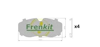 Комплект пластин MERCEDES Vito W447 \'\'F \'\'14>> FRENKIT 940295