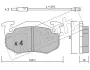 Комплект тормозных колодок, дисковый тормоз FRITECH 0382 (фото 1)