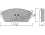 Комплект тормозных колодок, дисковый тормоз FRITECH 0560 (фото 1)