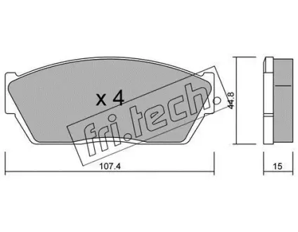 Комплект тормозных колодок, дисковый тормоз FRITECH 0560