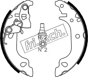 Комплект тормозных колодок FRITECH 1034103