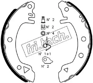 Комплект тормозных колодок FRITECH 1040123K