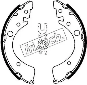 Комплект тормозных колодок FRITECH 1044008 (фото 1)