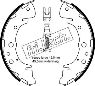 Комплект тормозных колодок FRITECH 1046207