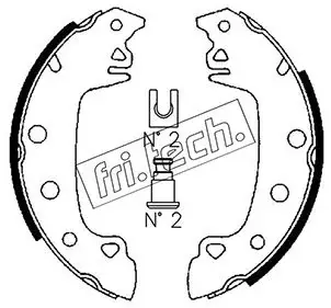 Комплект тормозных колодок FRITECH 1088204