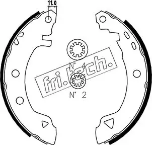 Комплект тормозных колодок FRITECH 1088218