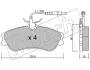 Комплект тормозных колодок, дисковый тормоз FRITECH 2260 (фото 1)