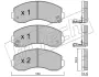 Комплект тормозных колодок, дисковый тормоз FRITECH 3860 (фото 1)