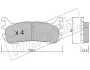 Комплект тормозных колодок, дисковый тормоз FRITECH 4080 (фото 1)