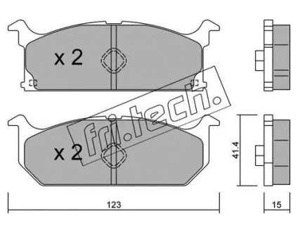 Комплект тормозных колодок, дисковый тормоз FRITECH 4310