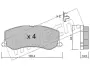 Комплект тормозных колодок, дисковый тормоз FRITECH 4320 (фото 1)