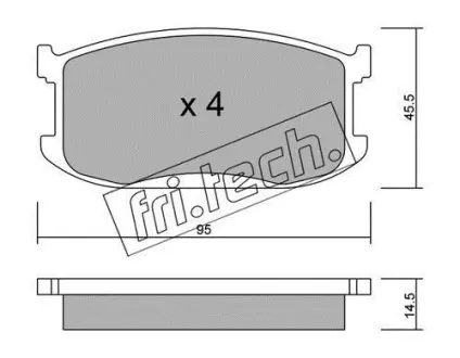 Комплект тормозных колодок, дисковый тормоз FRITECH 4830
