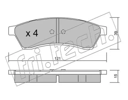Комплект тормозных колодок, дисковый тормоз FRITECH 5260