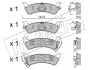 Комплект тормозных колодок, дисковый тормоз FRITECH 5430 (фото 1)