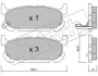 Комплект тормозных колодок, дисковый тормоз FRITECH 7500 (фото 1)
