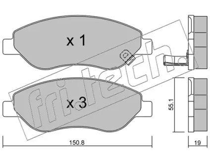 Комплект тормозных колодок, дисковый тормоз FRITECH 7930