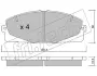 Комплект тормозных колодок, дисковый тормоз FRITECH 9000 (фото 1)