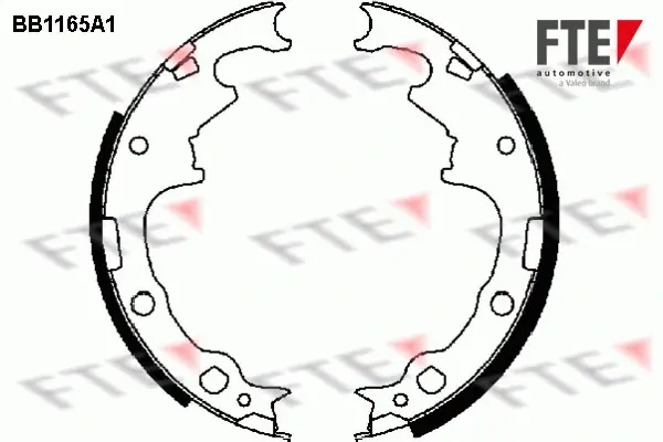 Комплект тормозных колодок FTE BB1165A1 (фото 1)