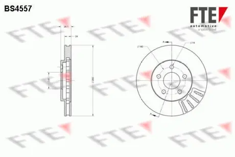 Тормозной диск FTE BS4557