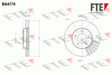 Тормозной диск FTE BS4779