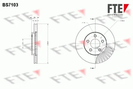 Тормозной диск FTE BS7103