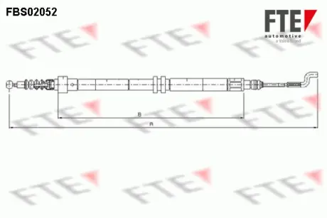 Hand brake cable. Трос ручного гальма FTE FBS02052