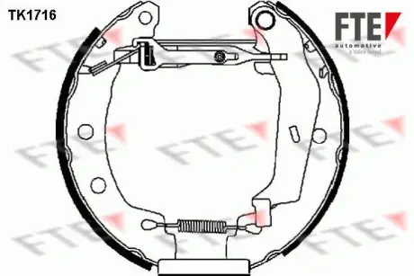 Комплект тормозных колодок FTE TK1716