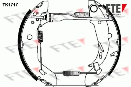 Комплект тормозных колодок FTE TK1717