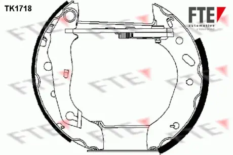 Комплект тормозных колодок FTE TK1718