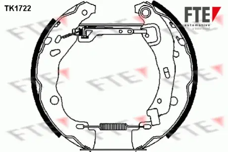 Комплект тормозных колодок FTE TK1722