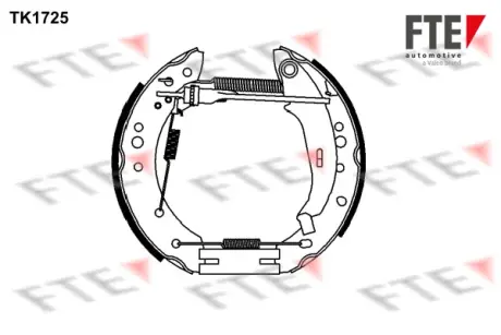 Комплект тормозных колодок FTE TK1725