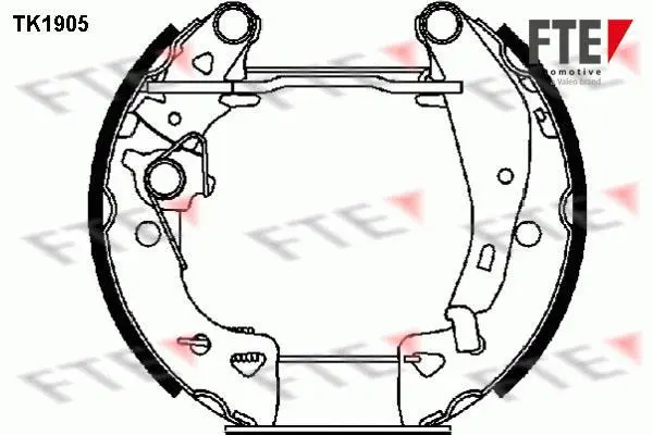 Комплект тормозных колодок FTE TK1905 (фото 1)