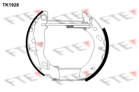 Комплект тормозных колодок FTE TK1928