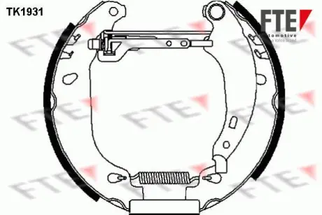 Комплект тормозных колодок FTE TK1931