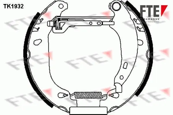 Комплект тормозных колодок FTE TK1932 (фото 1)