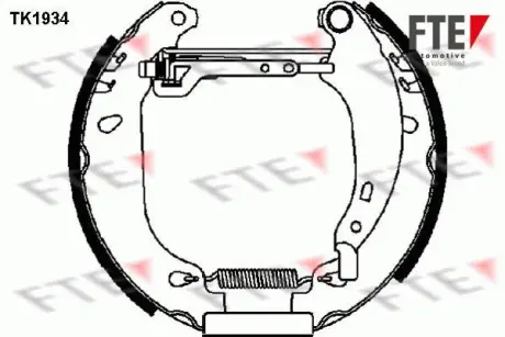 Комплект тормозных колодок FTE TK1934