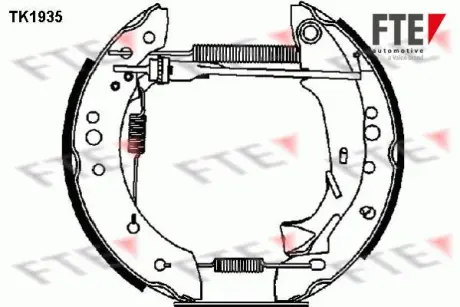Комплект тормозных колодок FTE TK1935