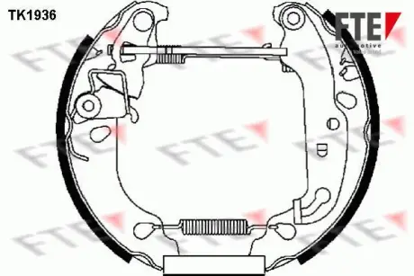 Комплект тормозных колодок FTE TK1936