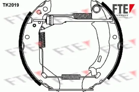 Комплект тормозных колодок FTE TK2019